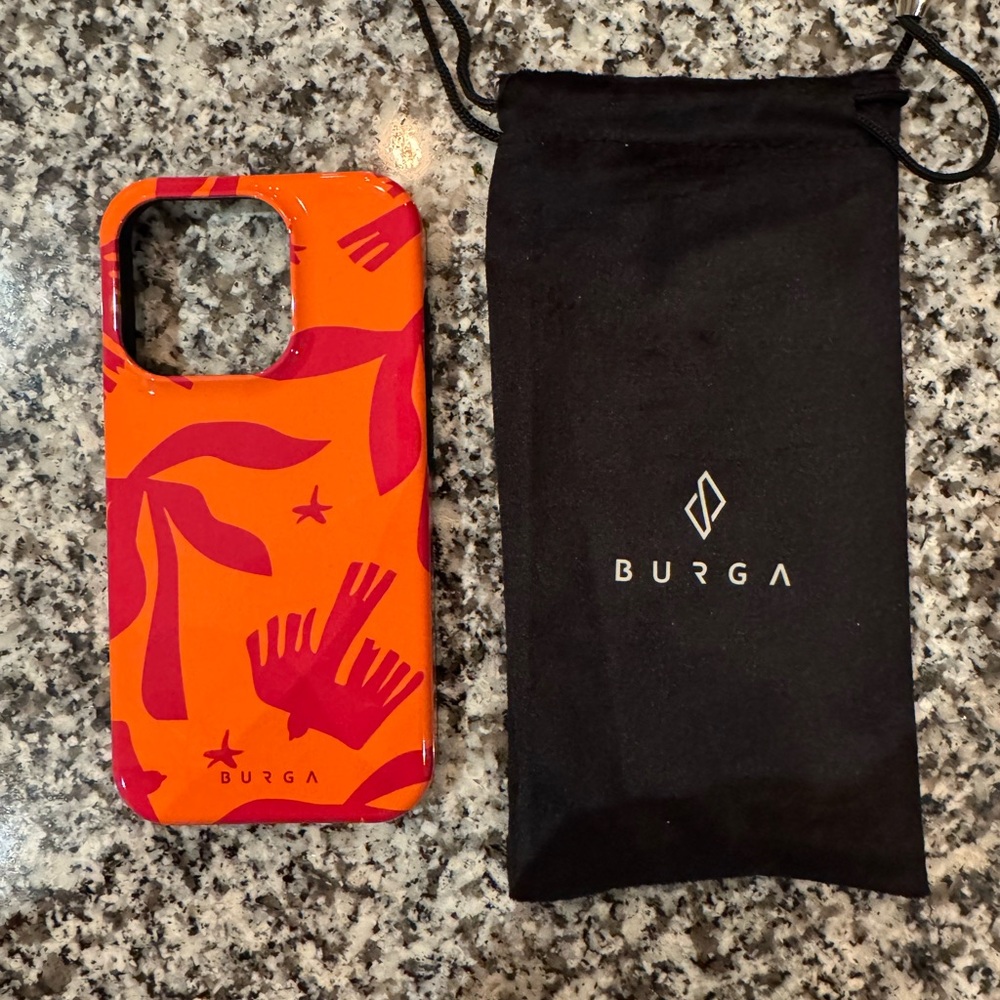 Burga Orange and Red Phone Case iPhone15 pro!